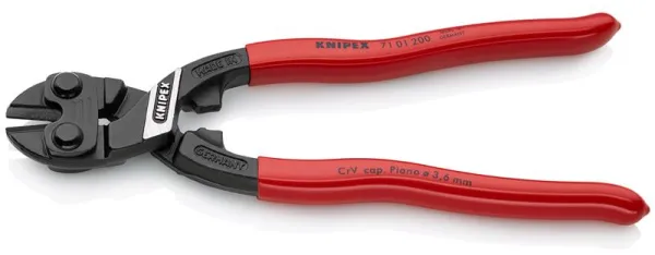 Knipex KNIPEX CoBolt® Coupe-boulons compact noir atramenté, revêtu de plastique 200 mm