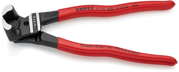 Coupe-boulons Knipex à démultiplication élevée, noir atramenté, revêtu de plastique, 200 mm